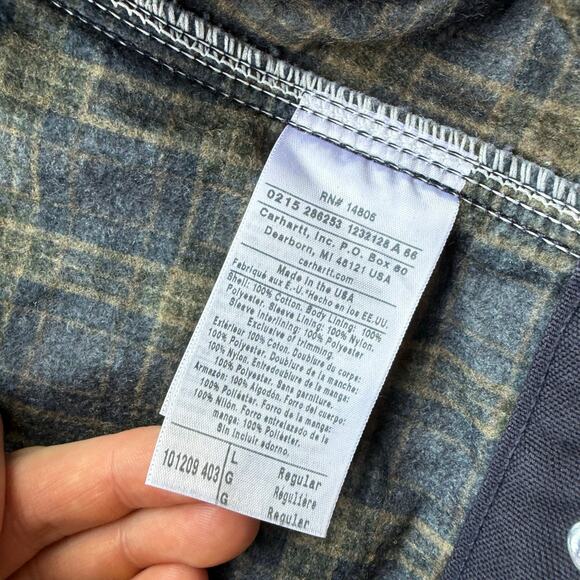 Vintage Carhartt Navy Blue FFA Detroit Jacket L - Picture 6 of 8